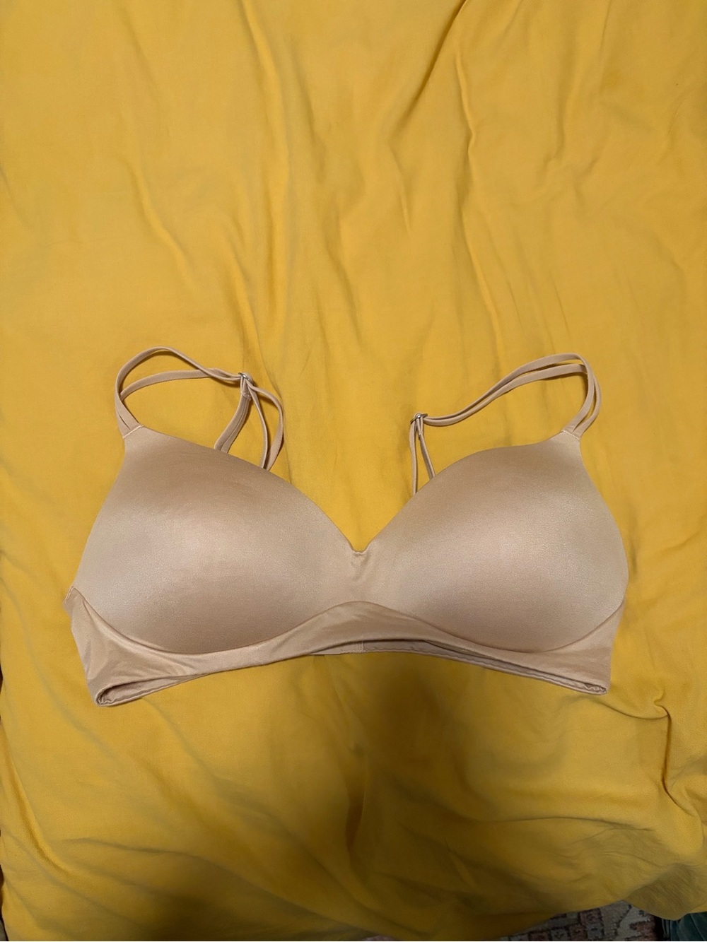 aerie Beige Wireless Double-Strap T-Shirt Bra